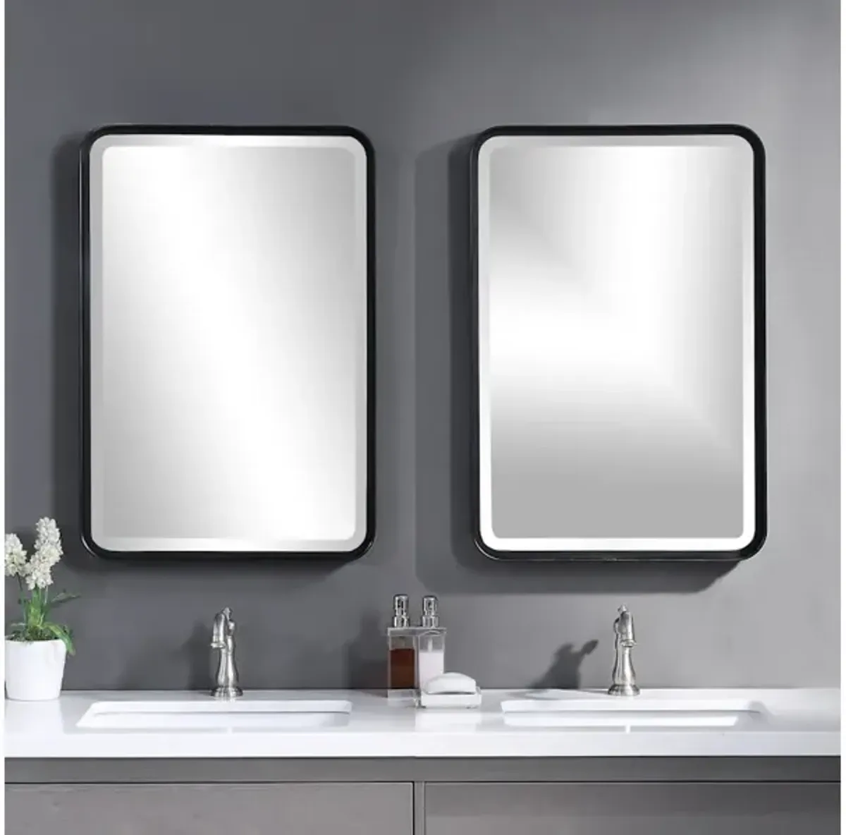 Croften Black Vanity Mirror