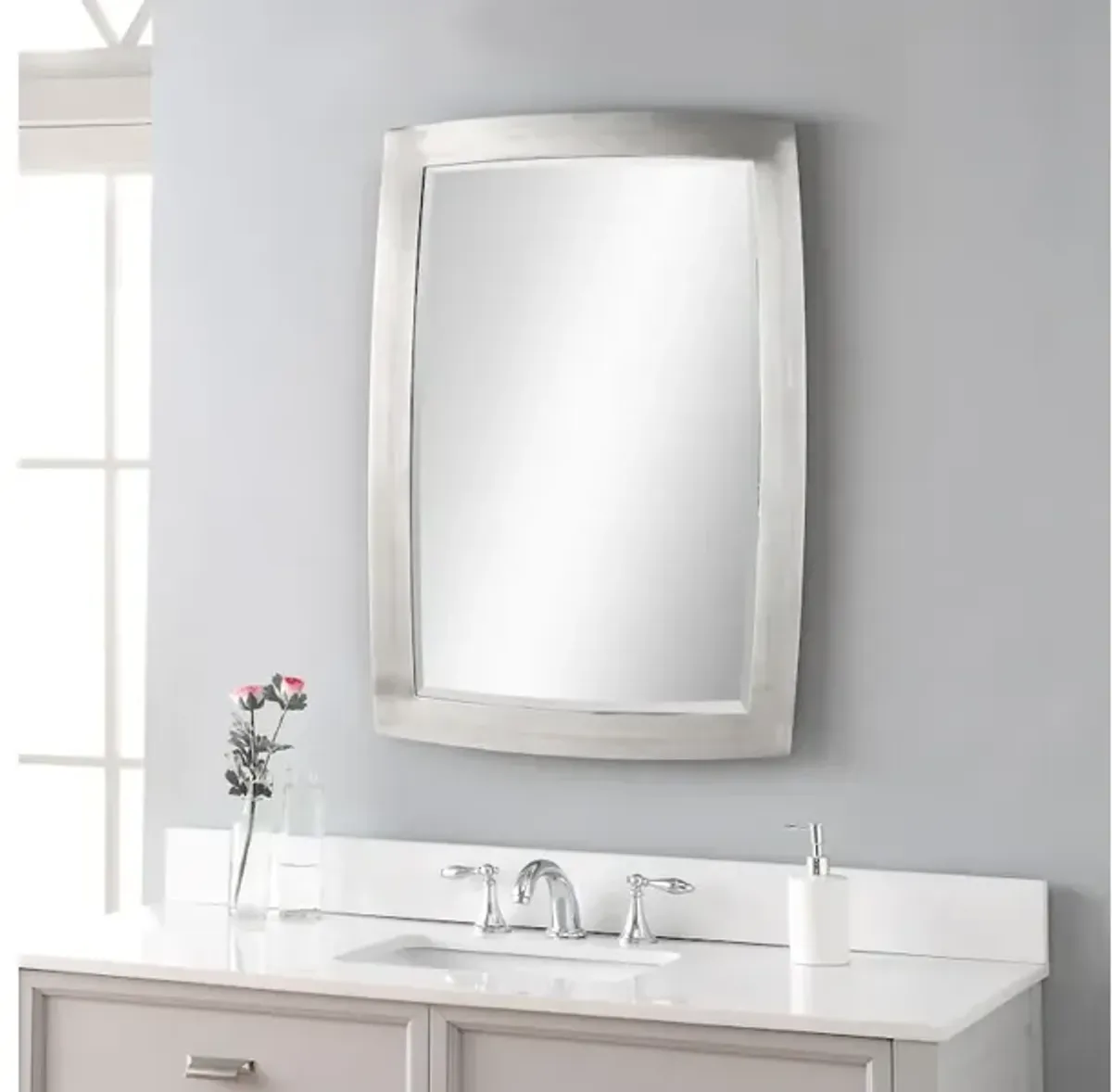 Haskill Brushed Nickel Mirror