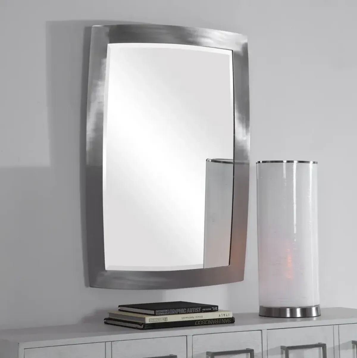 Haskill Brushed Nickel Mirror