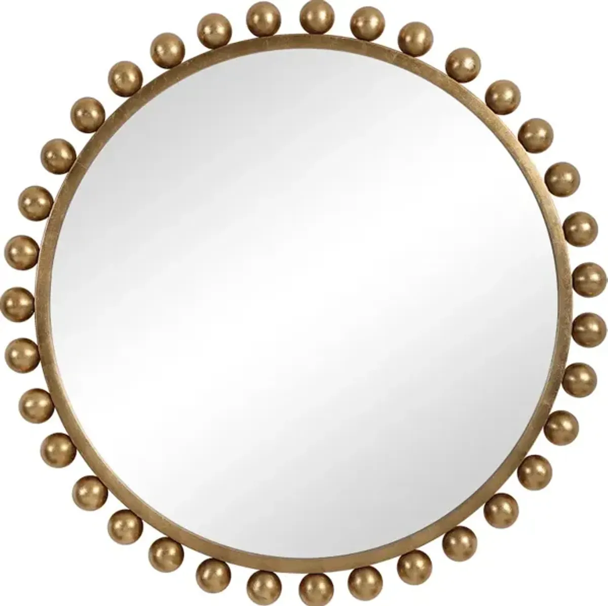 Cyra Gold Round Mirror