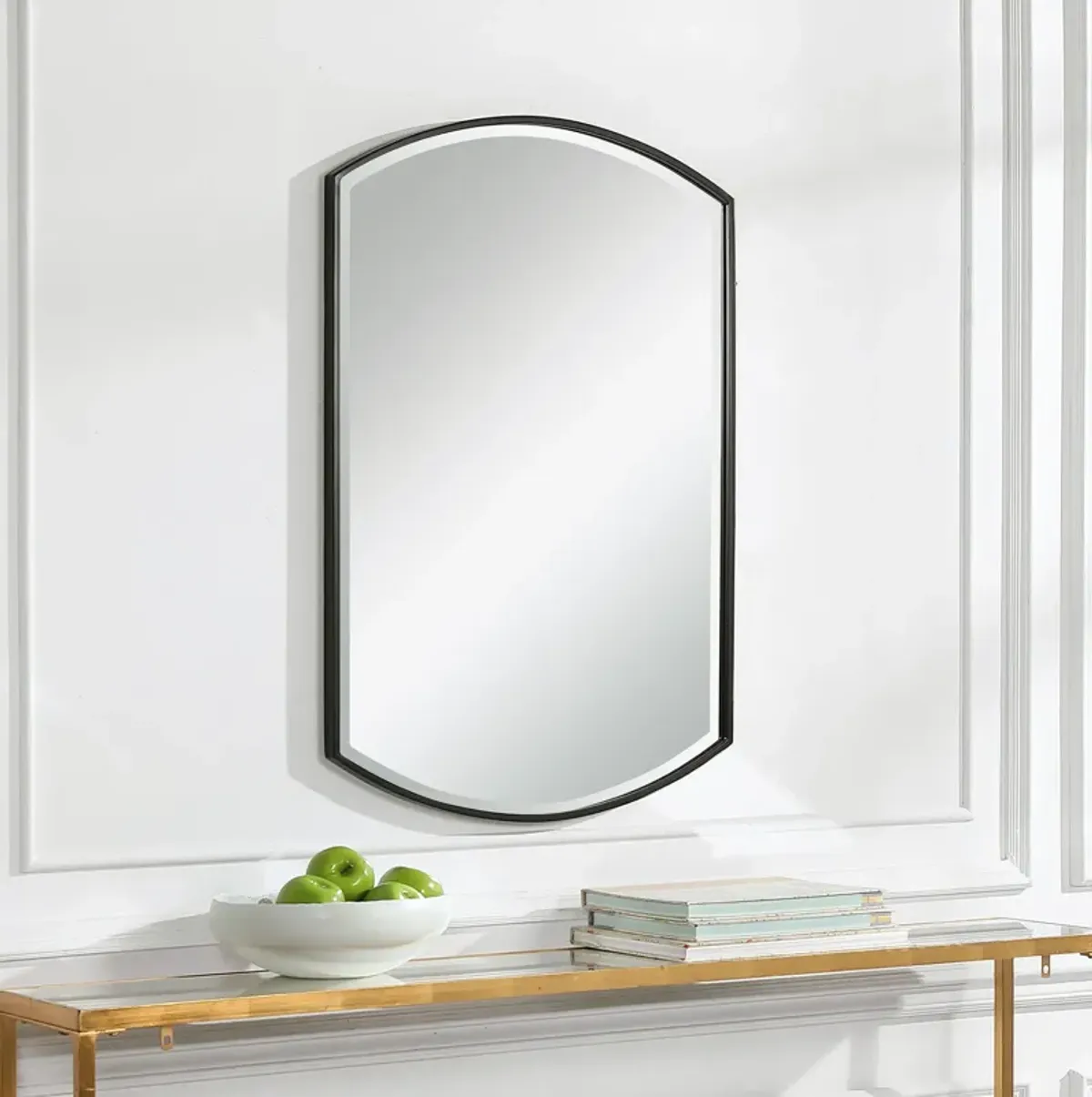 Shield Shaped Iron Mirror
