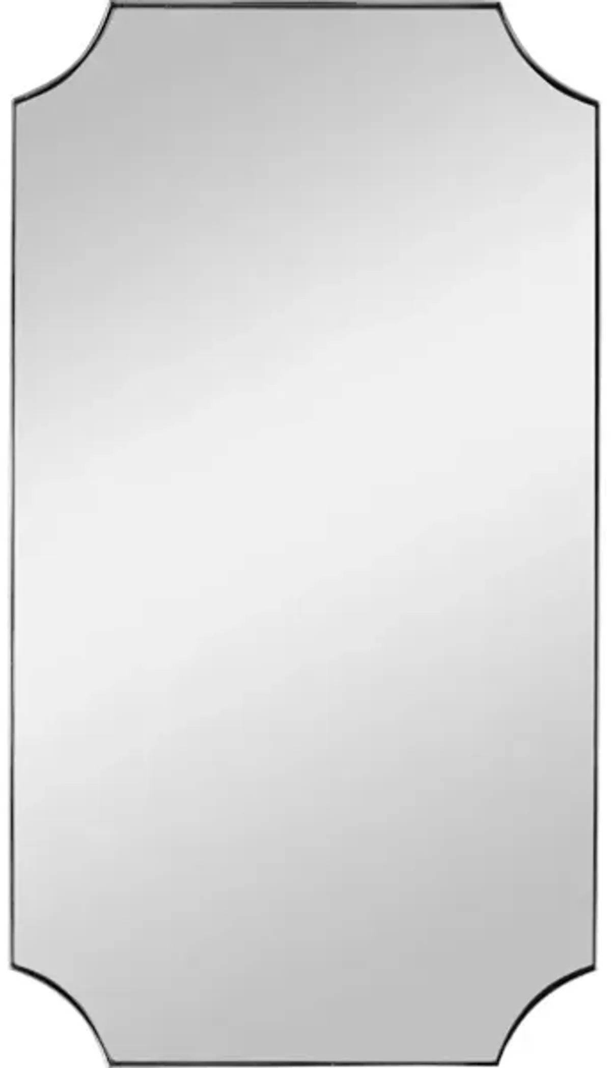 Lennox Nickel Scalloped Corner Mirror