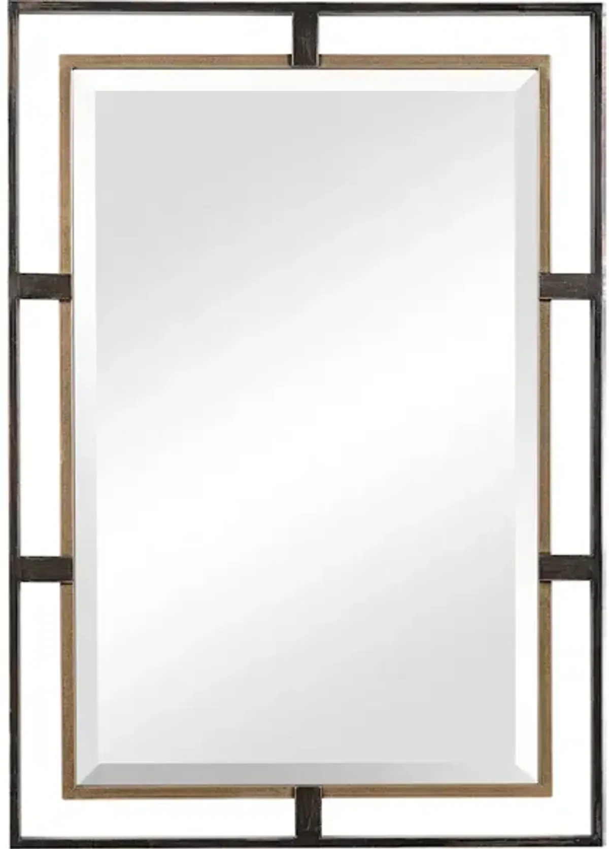 Carrizo Gold and Bronze Rectangle Mirror