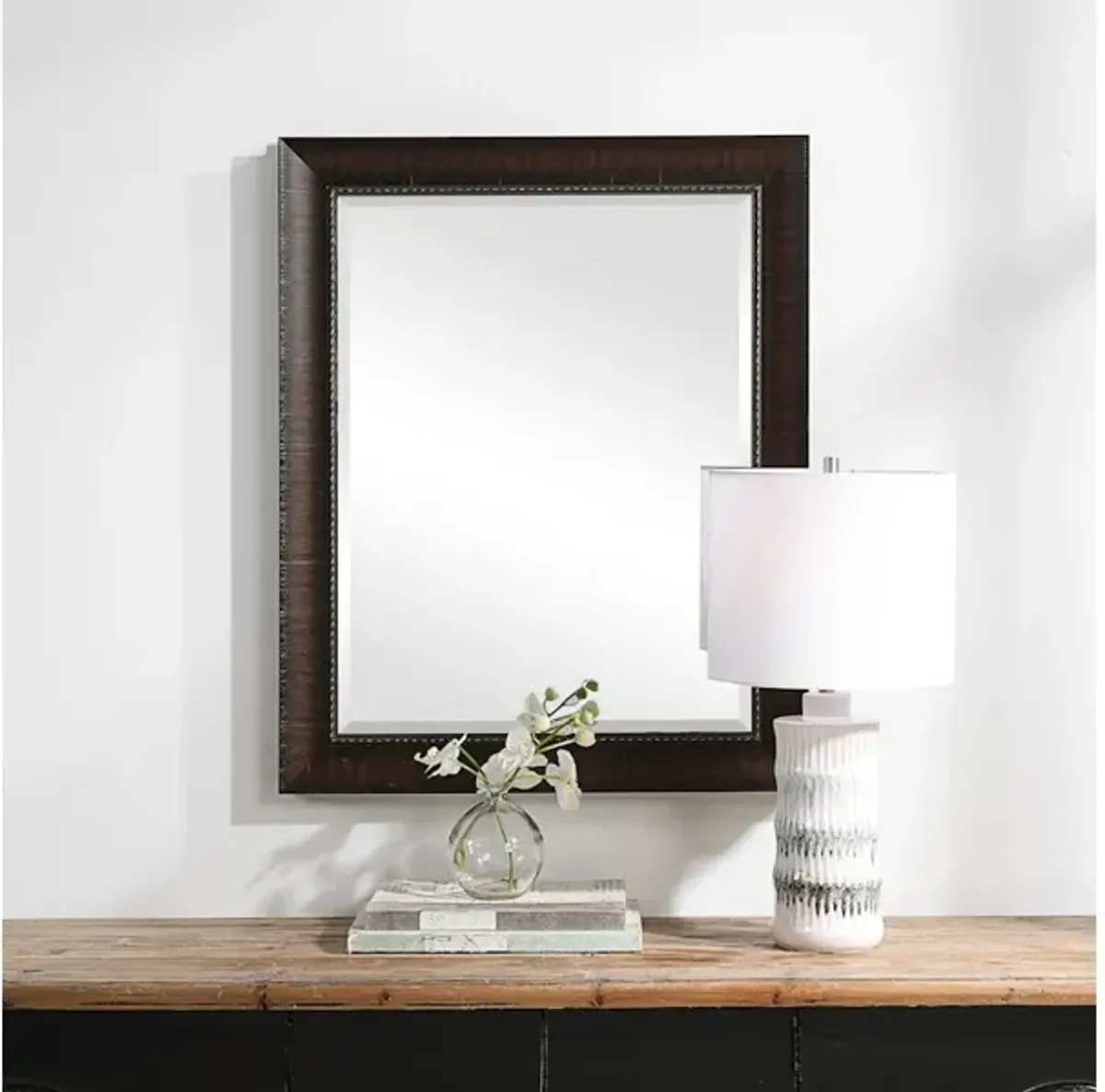 Wythe Burnished Wood Mirror