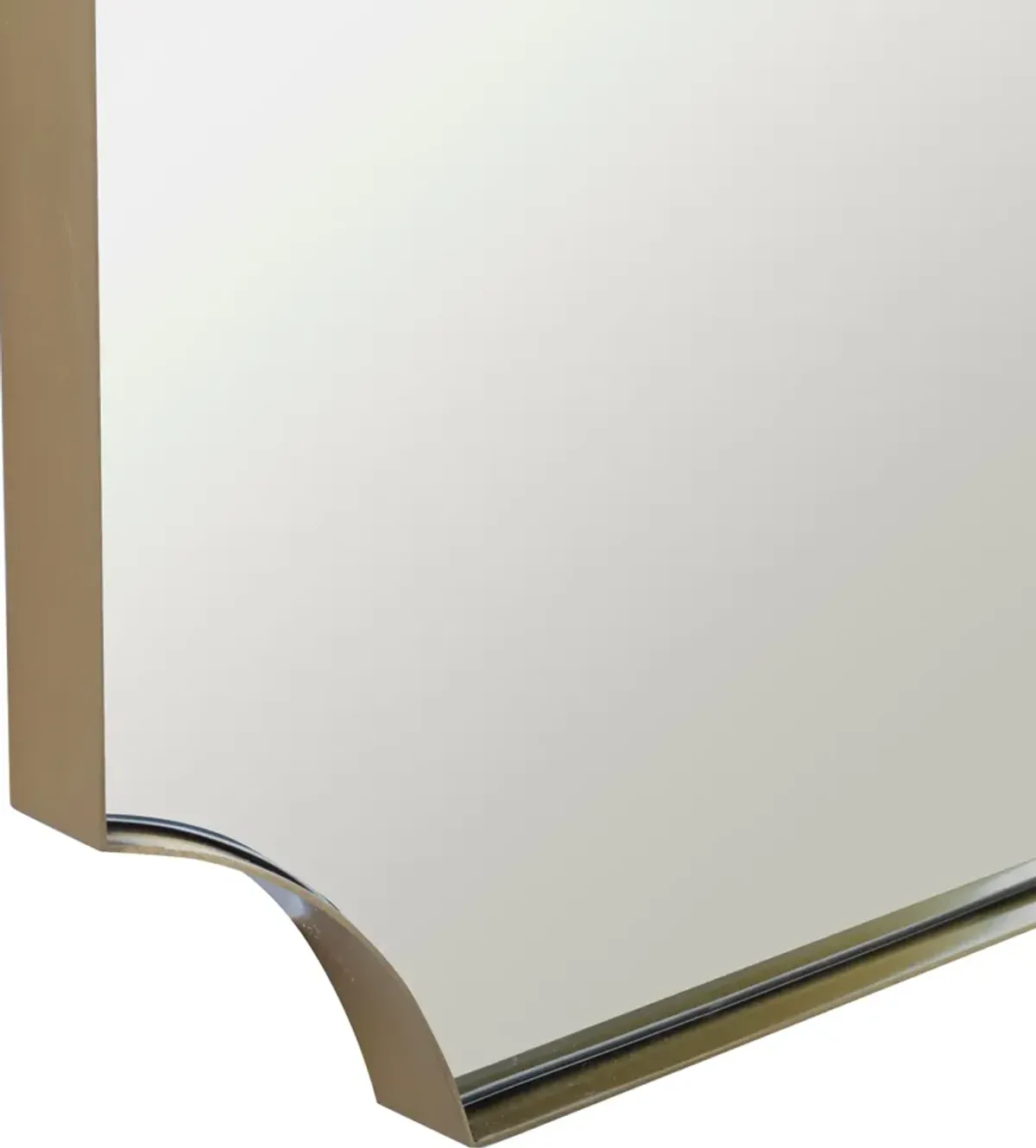 Lennox Brass Scalloped Corner Mirror
