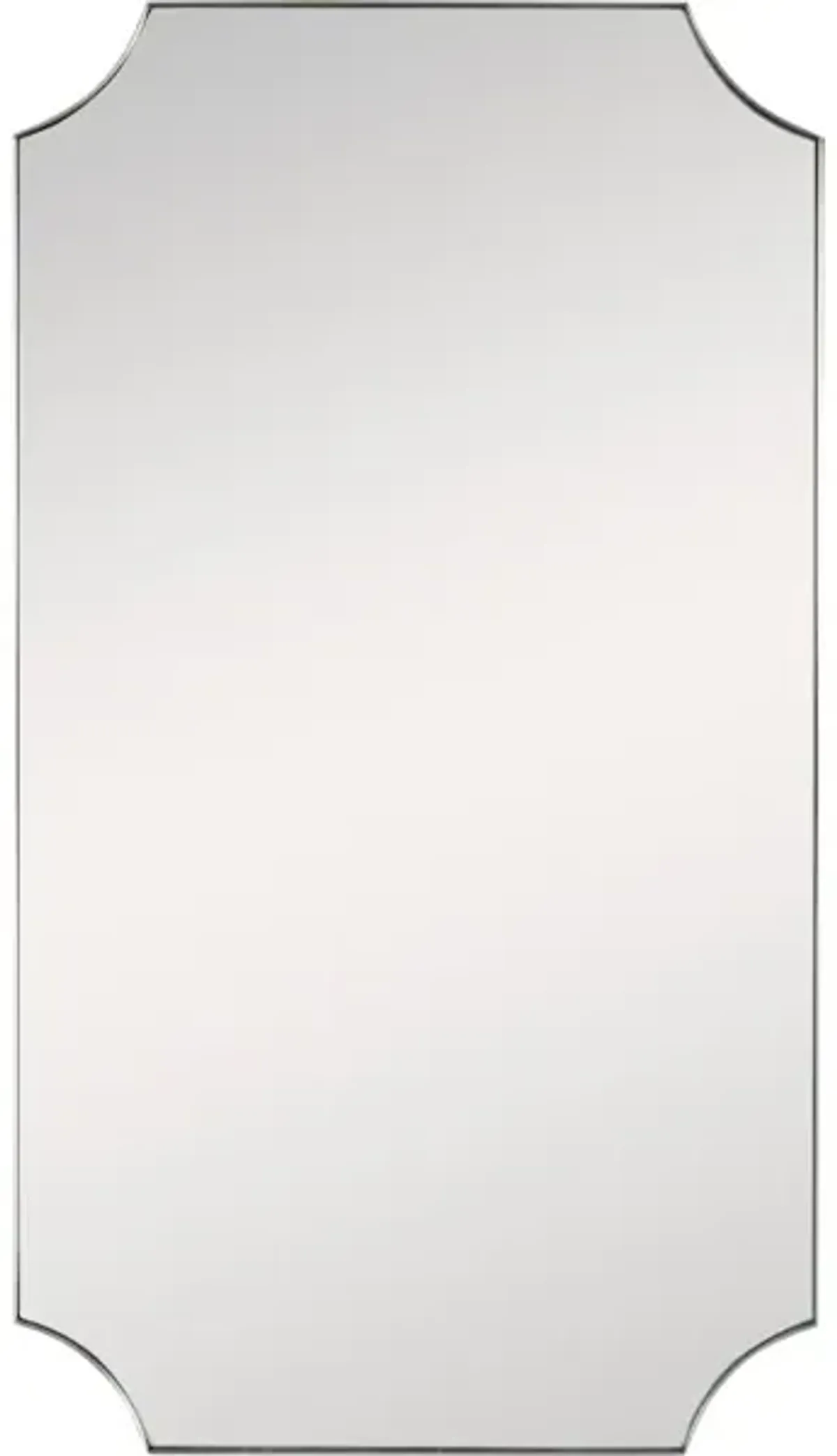 Lennox Brass Scalloped Corner Mirror