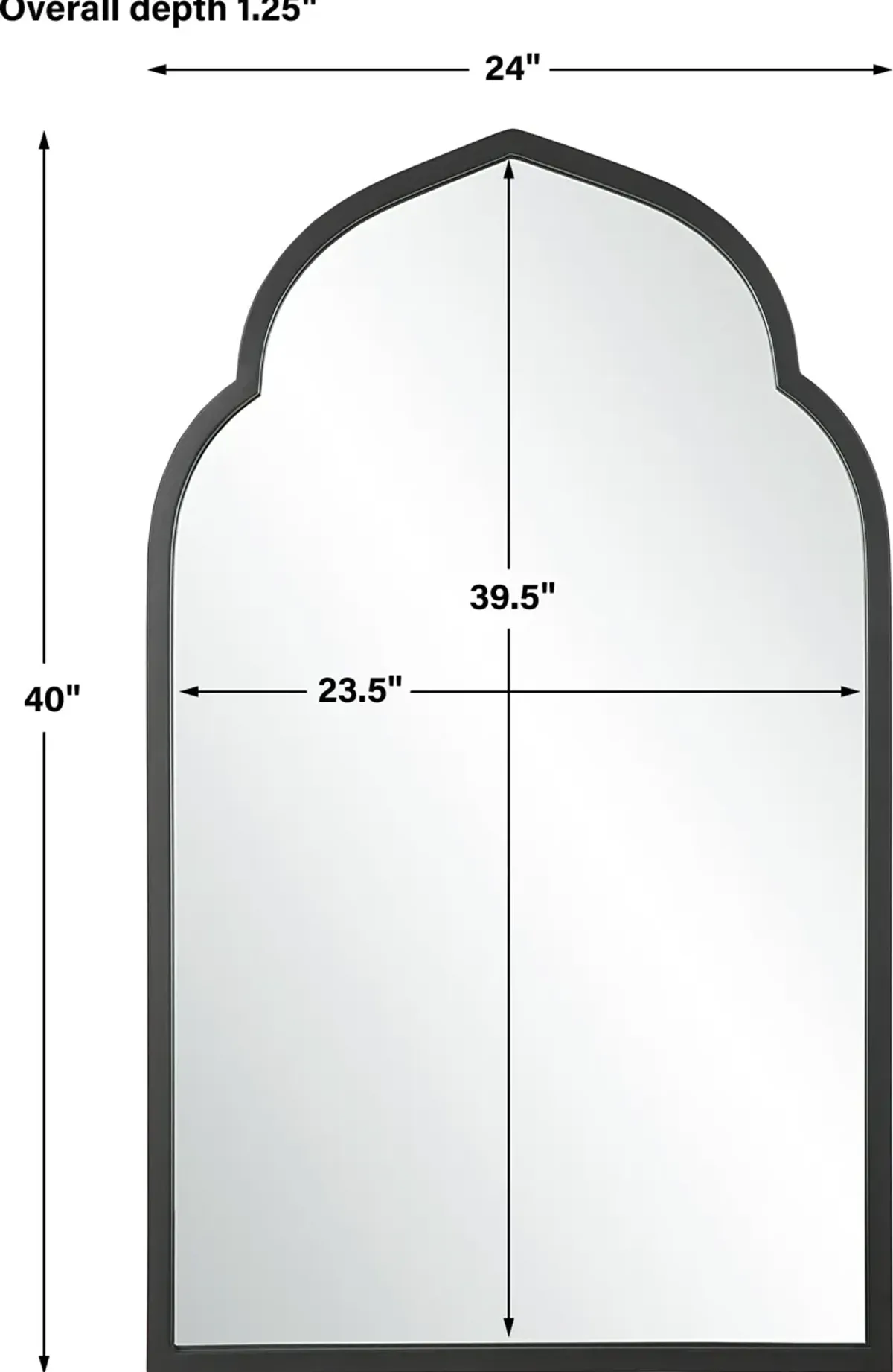 Kenitra Black Arch Mirror
