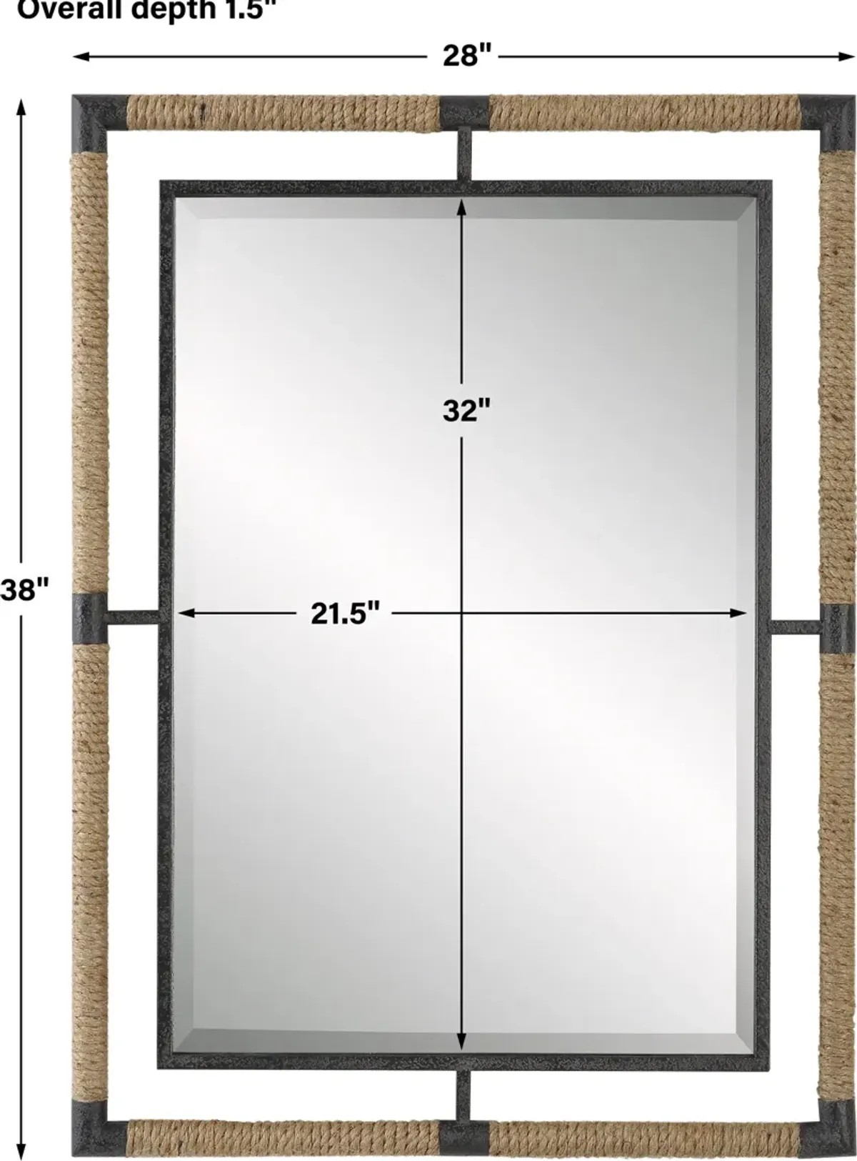 Melville Iron and Rope Mirror