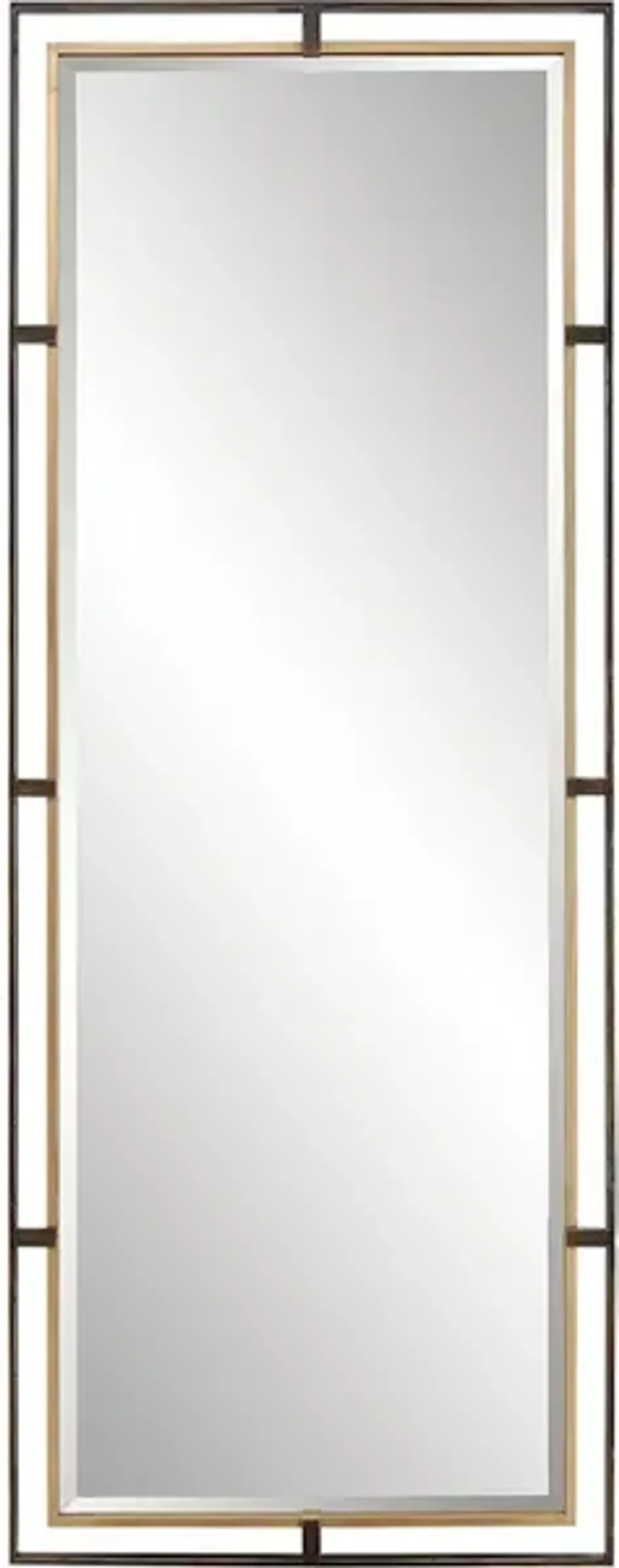 Carrizo Tall Bronze and Gold Mirror