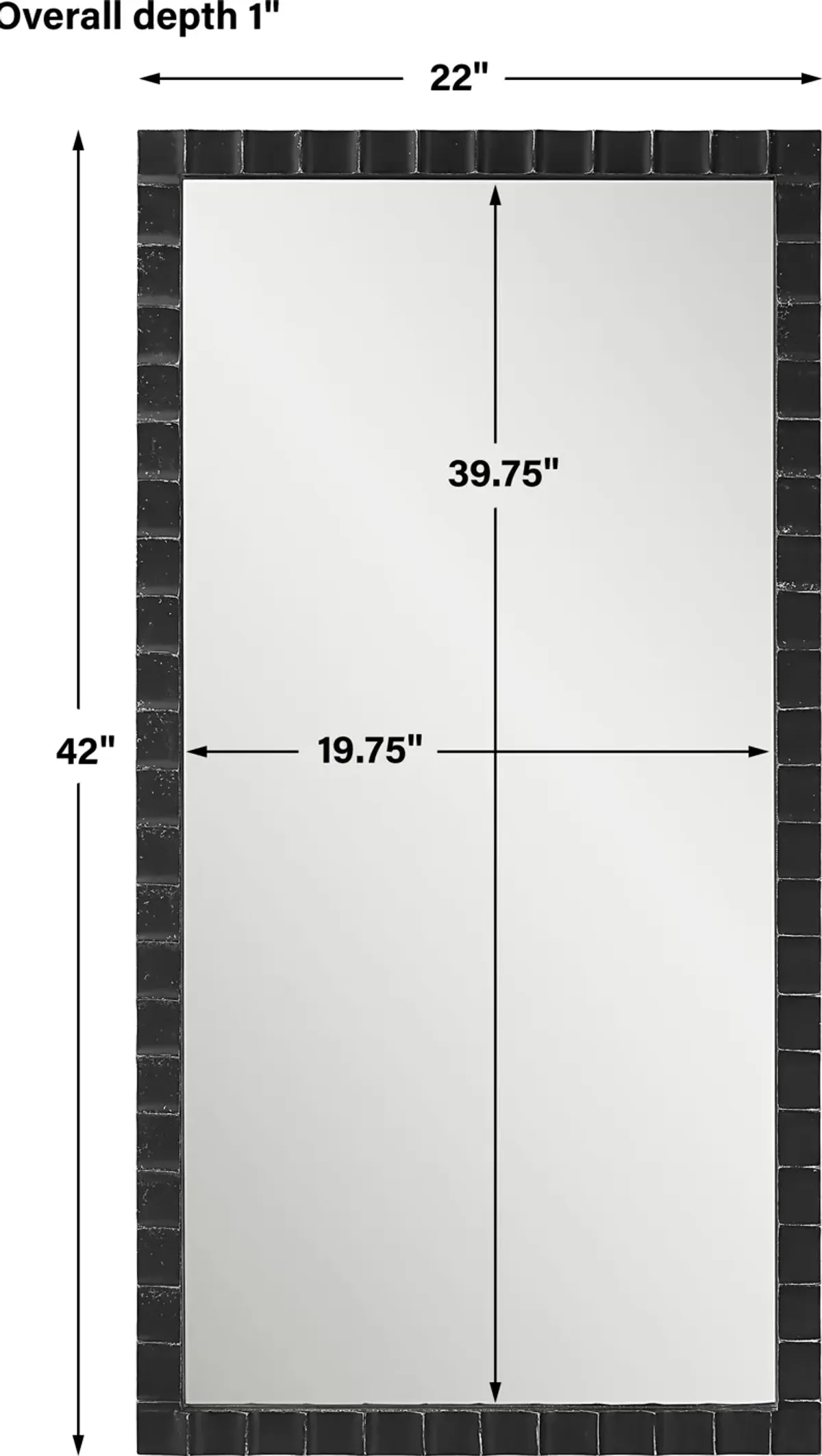 Dandridge Black Industrial Mirror