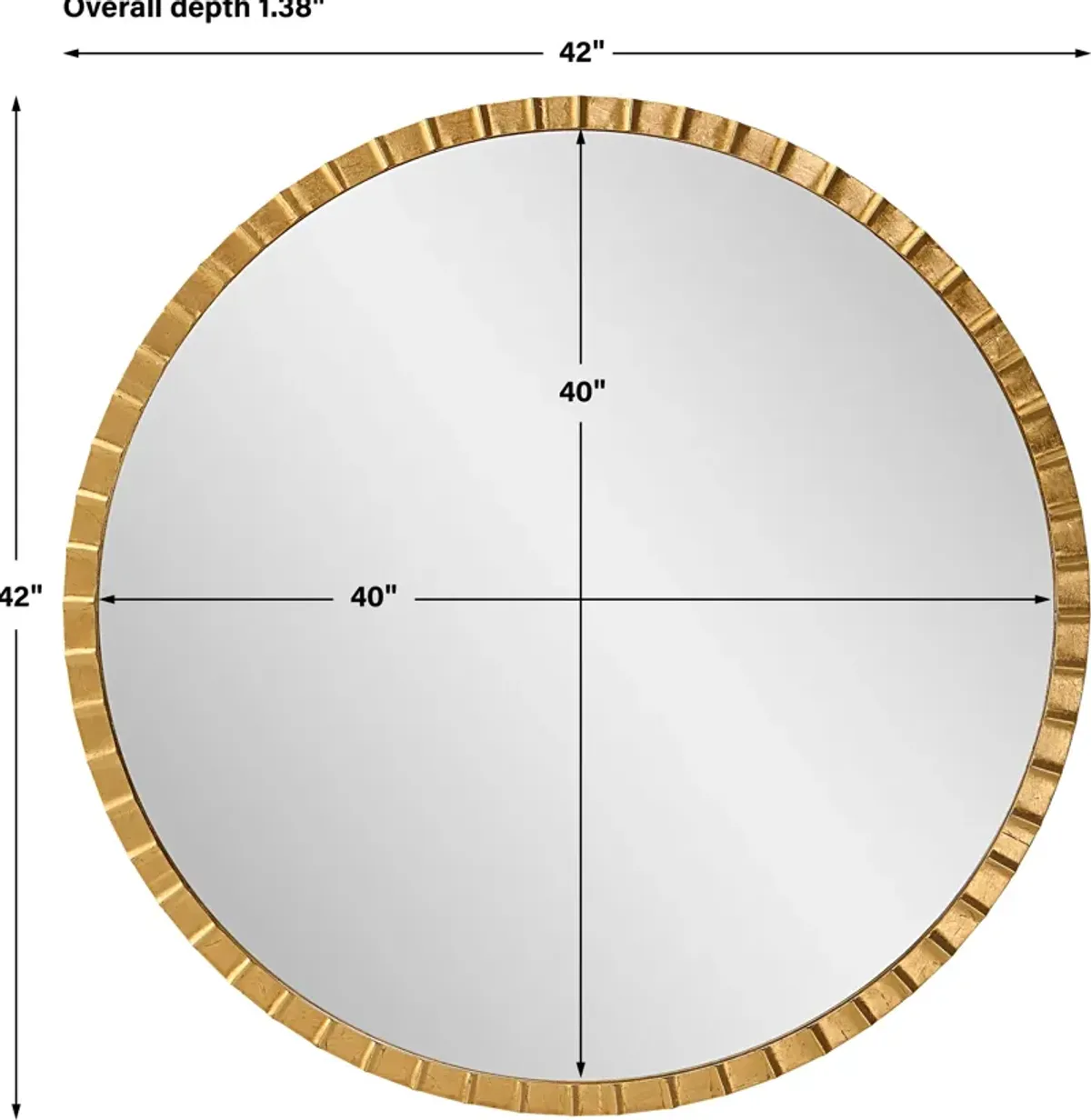 Dandridge Gold Round Mirror