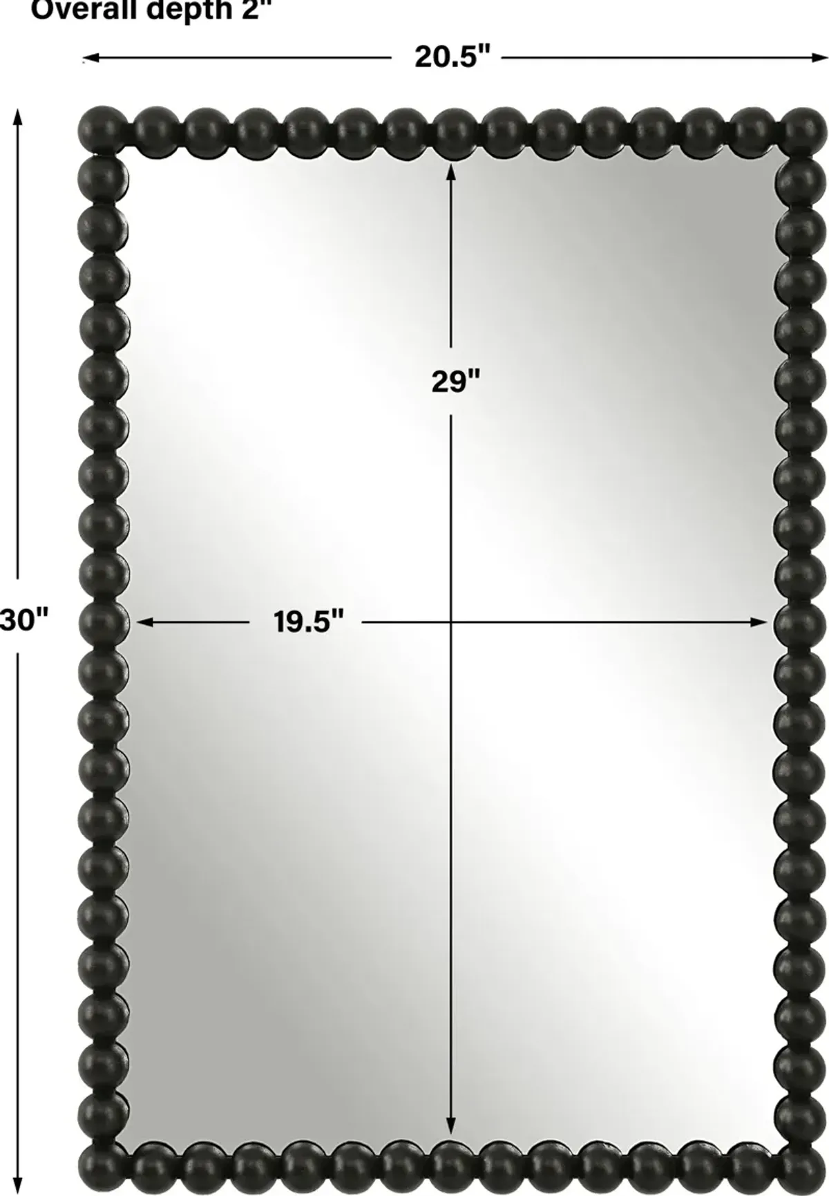 Serna Black Vanity Mirror