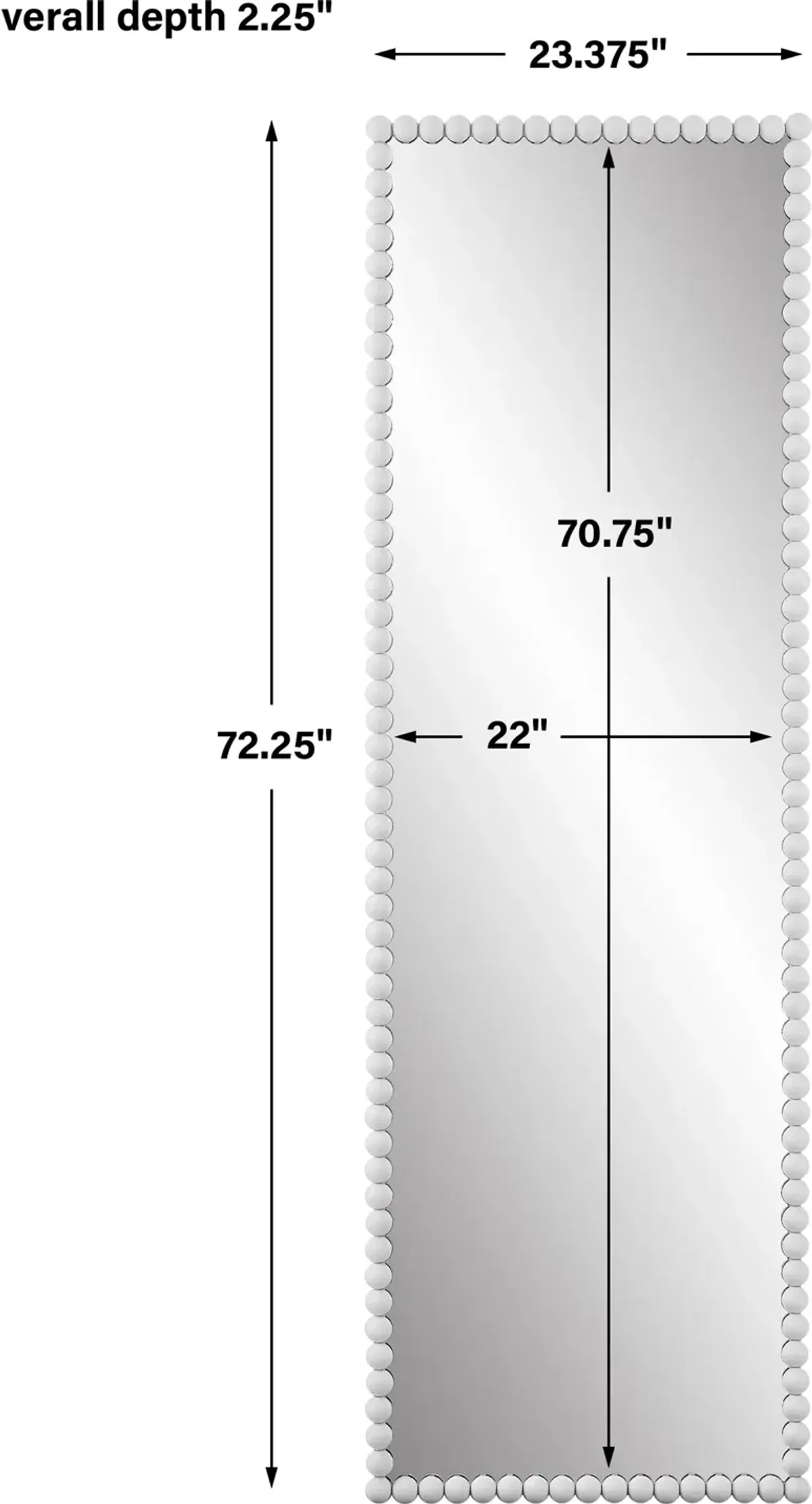 Serna White Tall Mirror