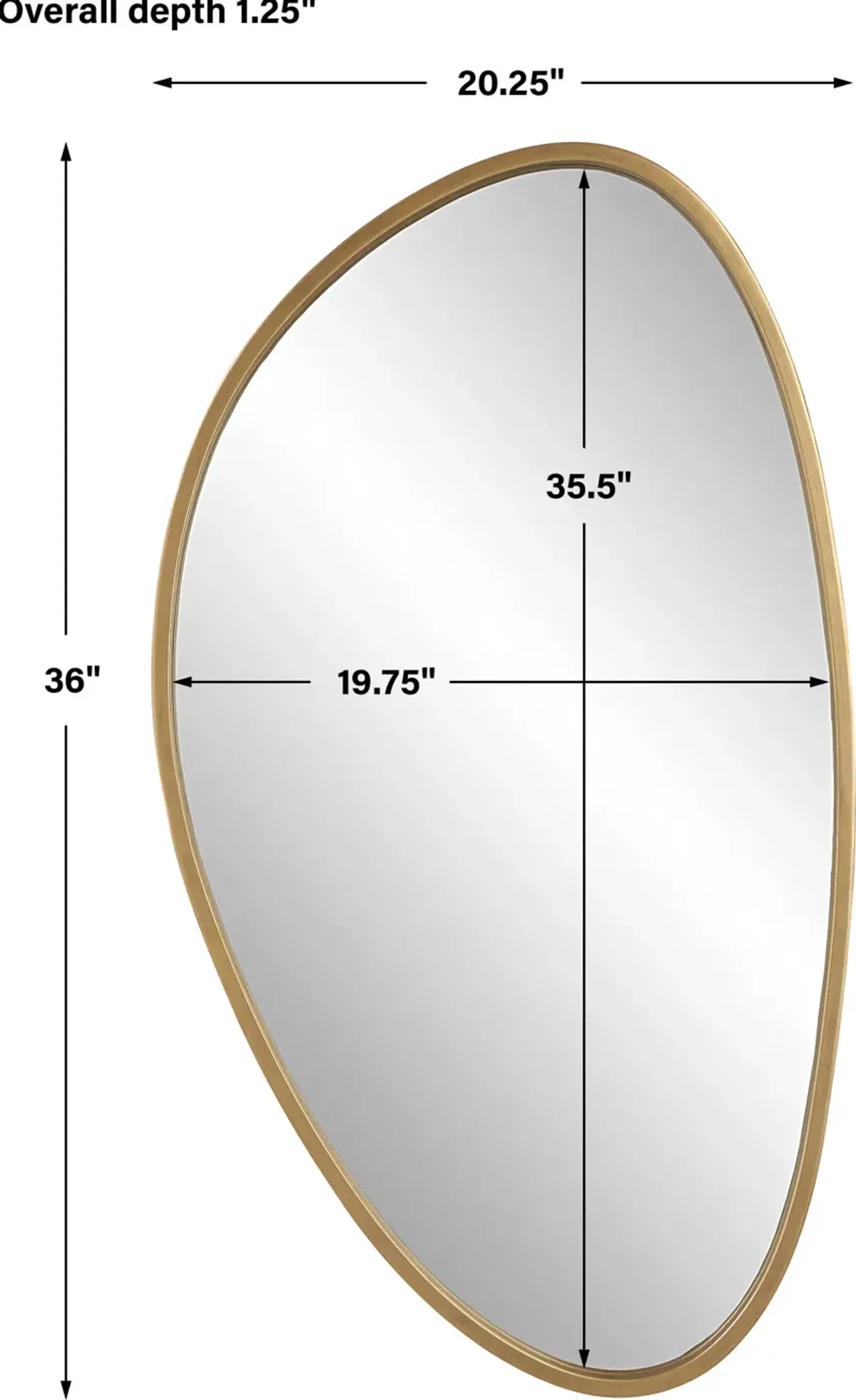 Boomerang Gold Mirror