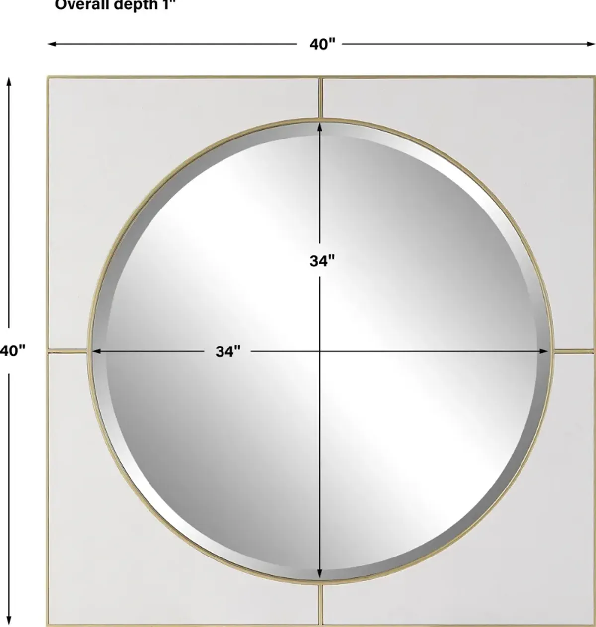 Cyprus White Square Mirror