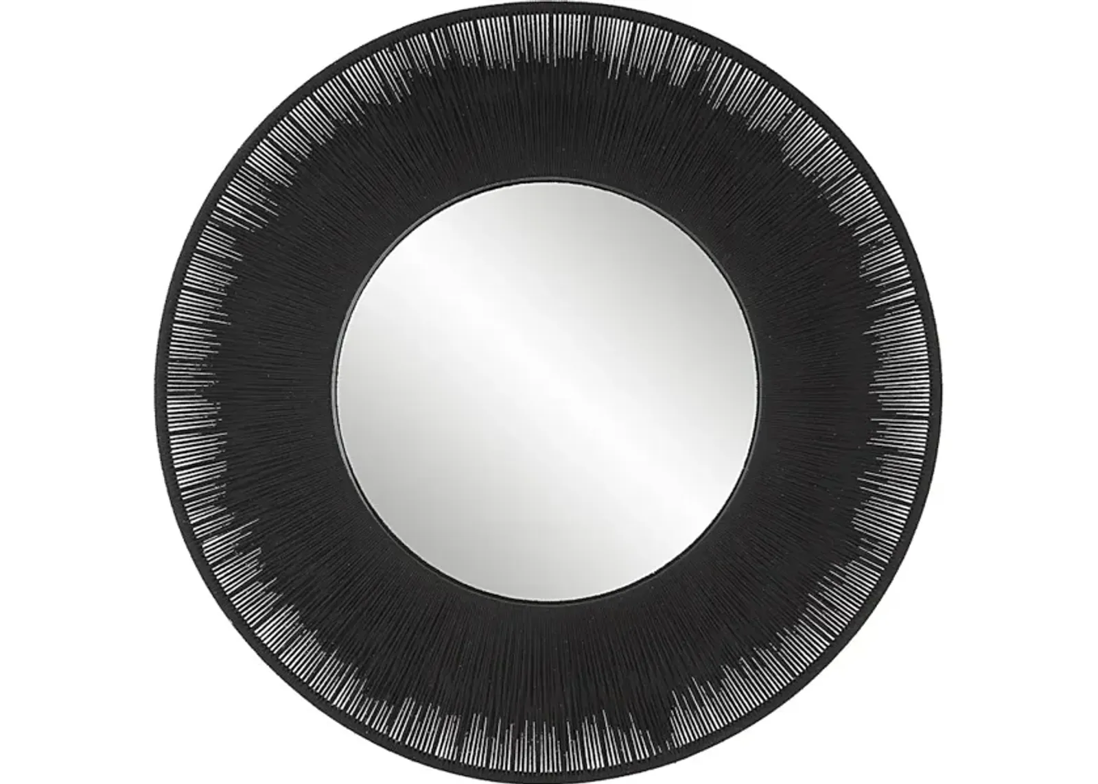 Sailor's Knot Black Round Mirror