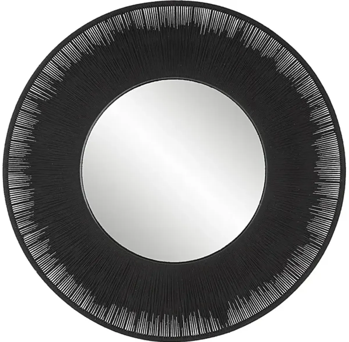 Sailor's Knot Black Round Mirror