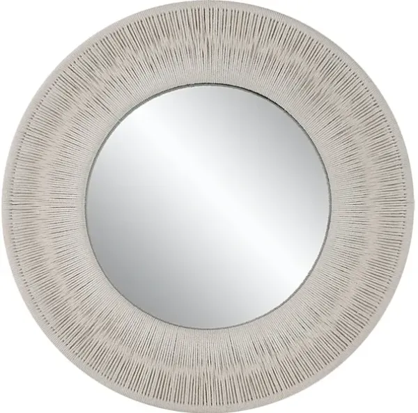 Sailor's Knot White Small Round Mirror