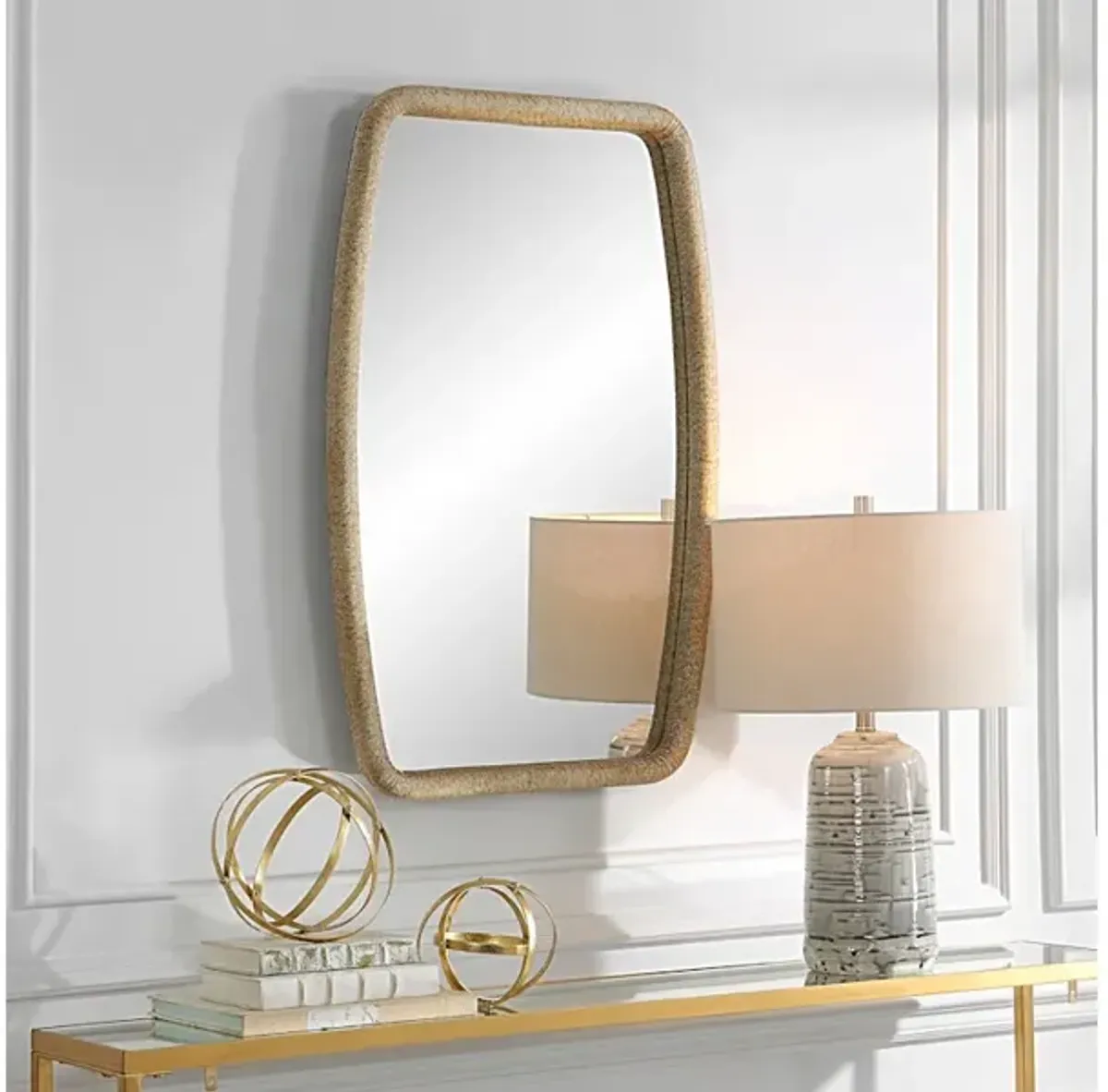 Tiki Rattan Mirror