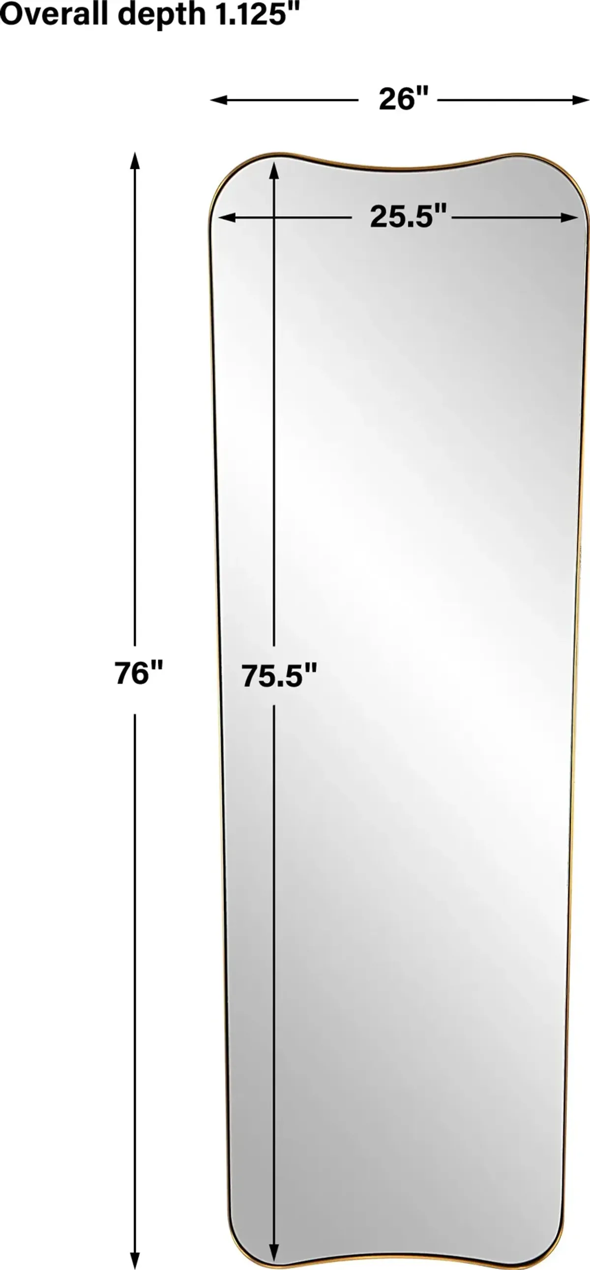 Belvoir Large Antique Brass Mirror