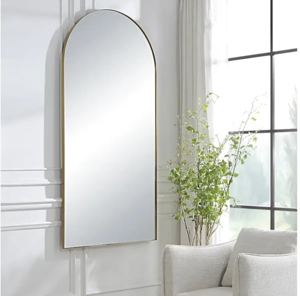 Crosley Antique Brass Arch Mirror