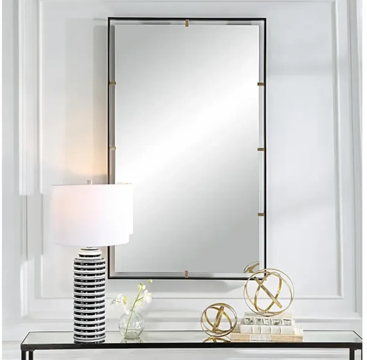 Egon Rectangular Bronze Mirror