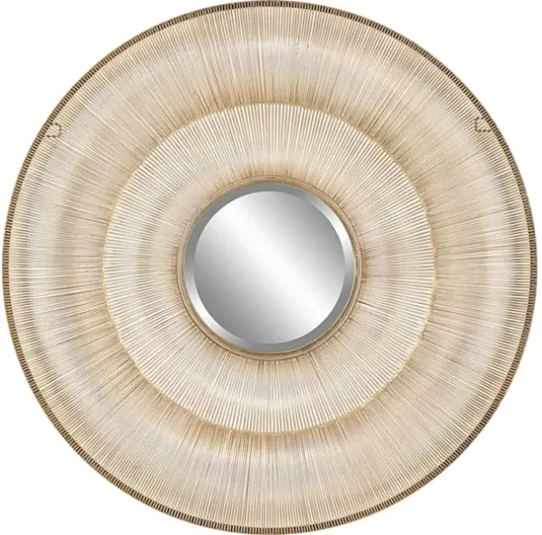 Bauble Round Gold Mirror