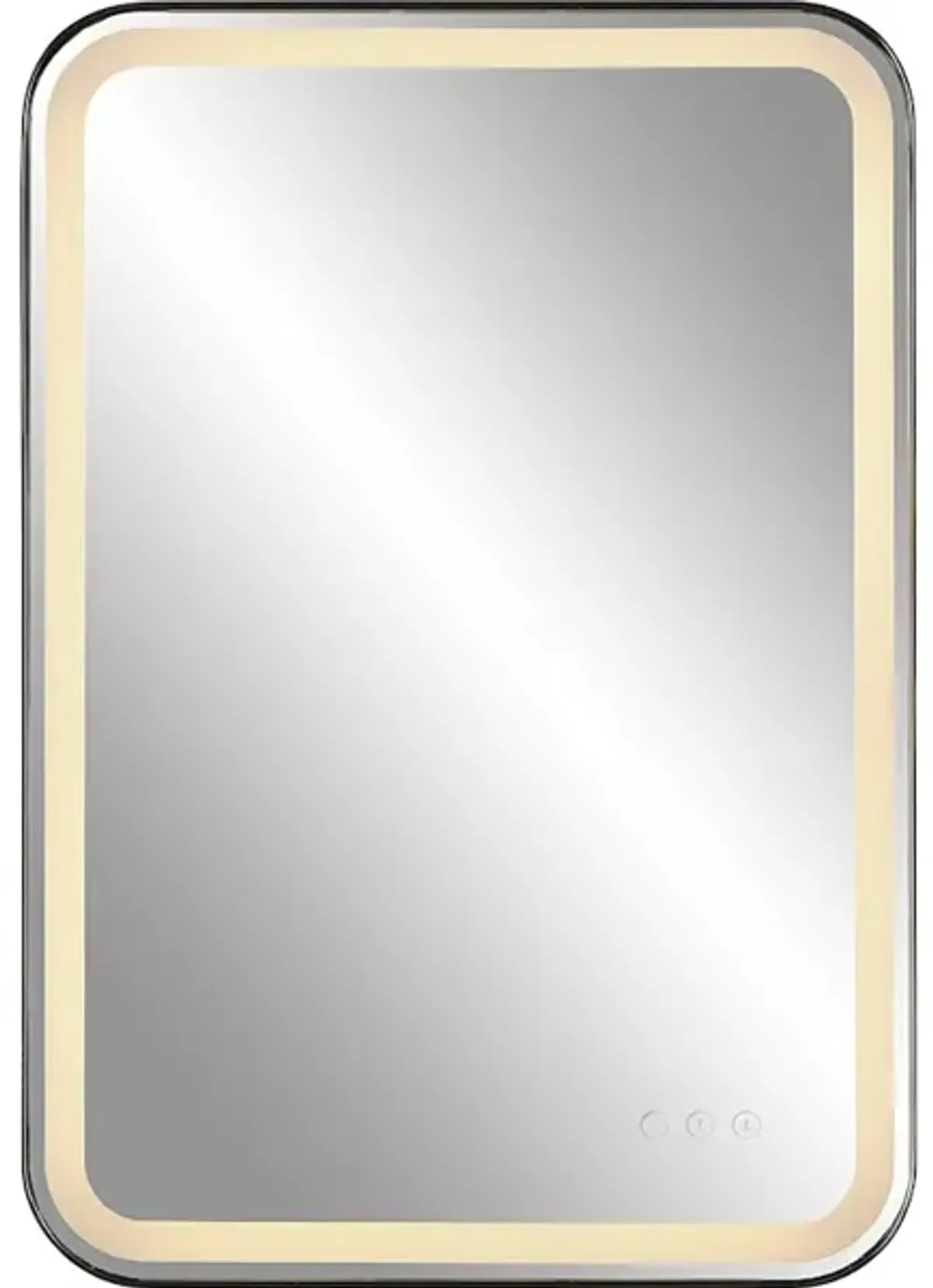 Crofton Lighted Black Vanity Mirror