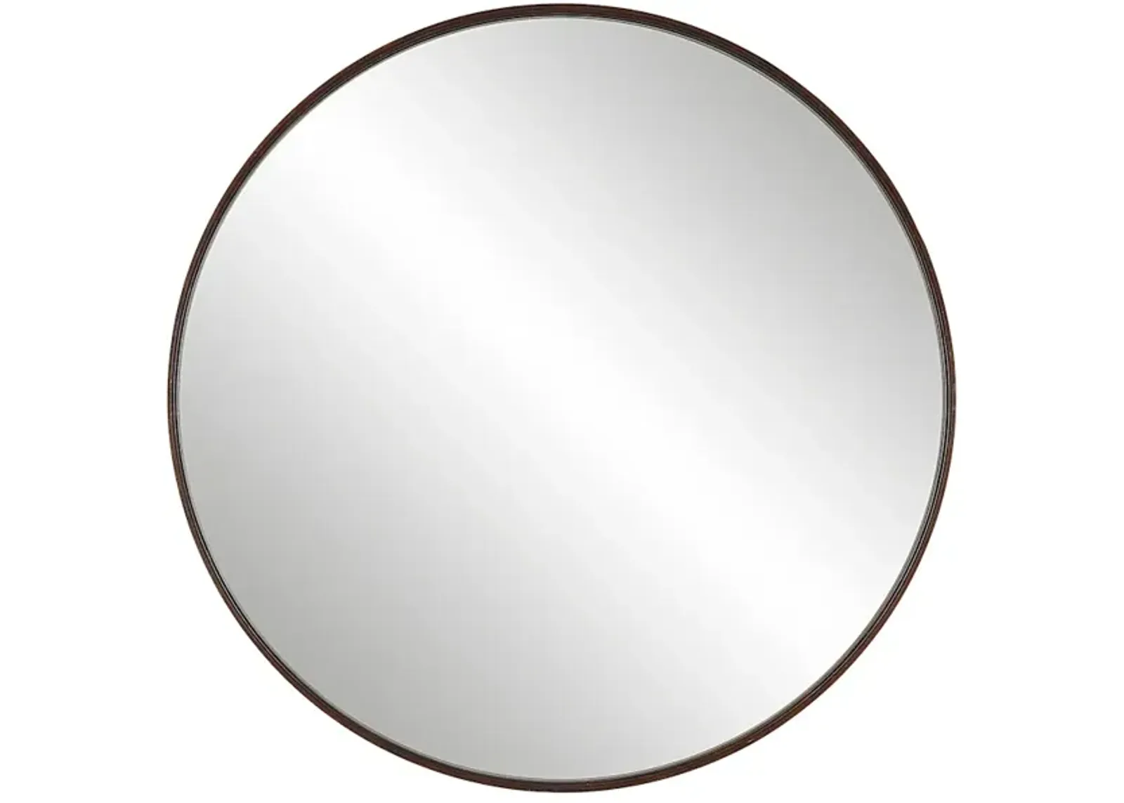 Eden Mahogany Round Mirror