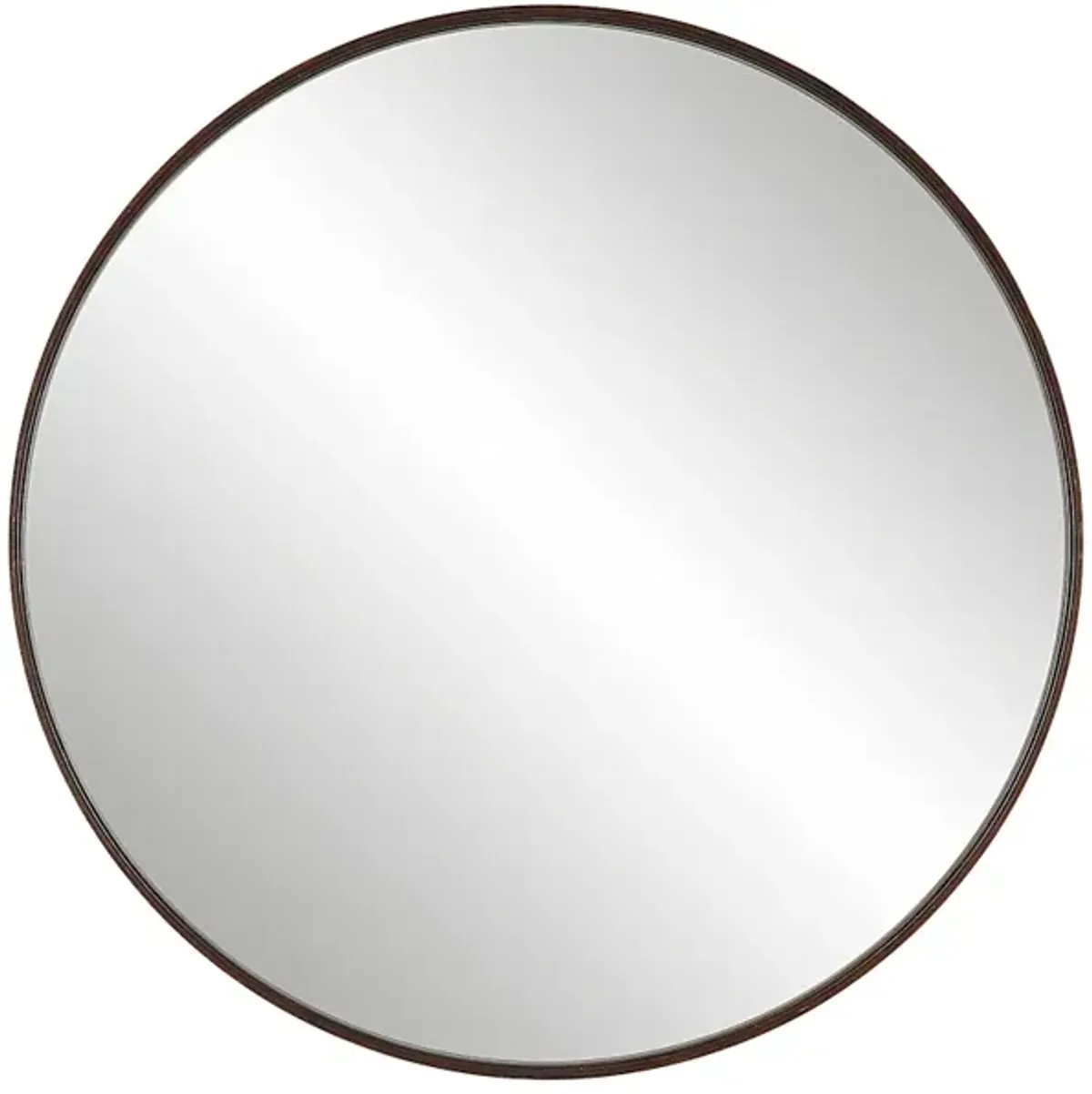 Eden Mahogany Round Mirror