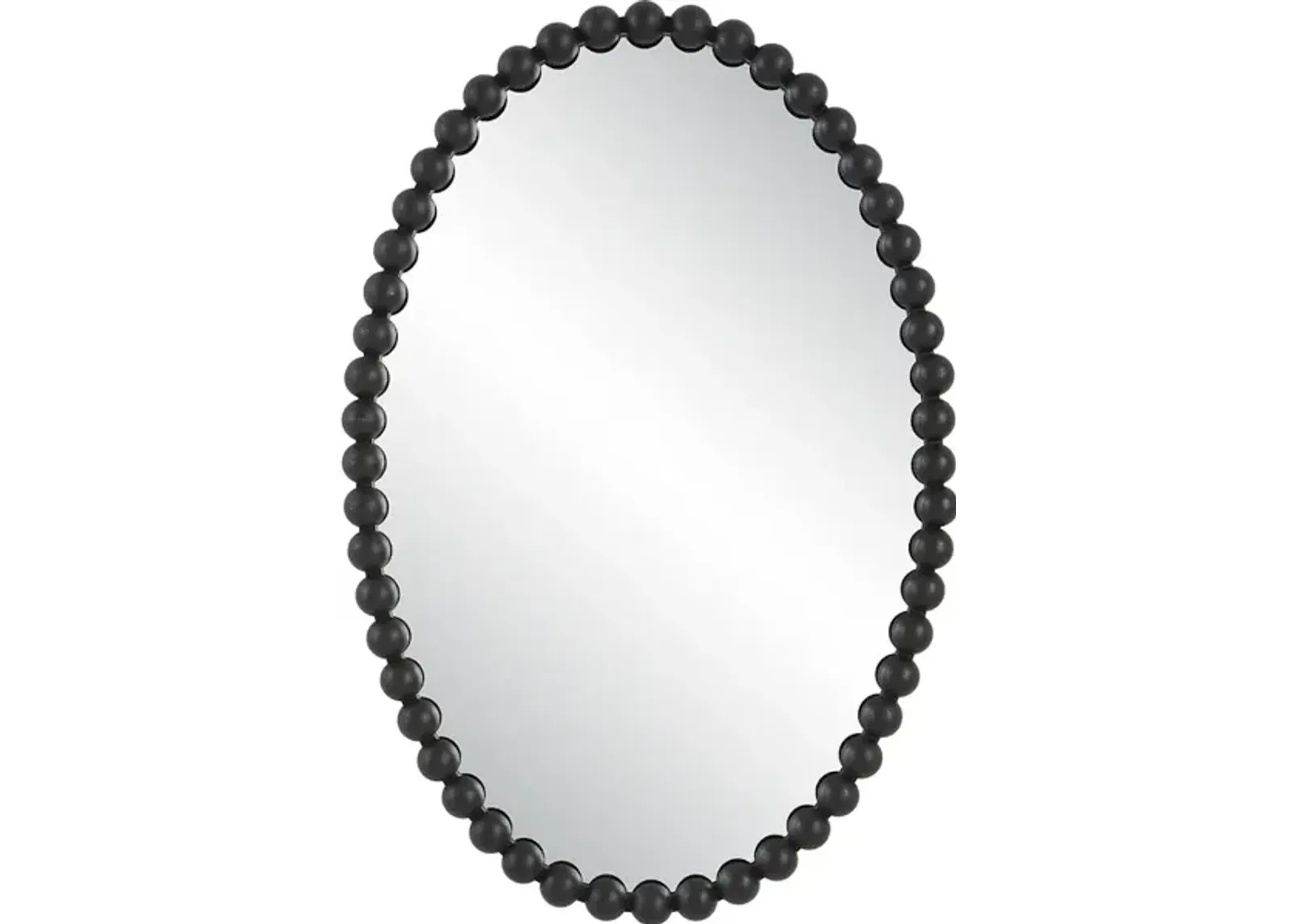 Serna Black Oval Mirror