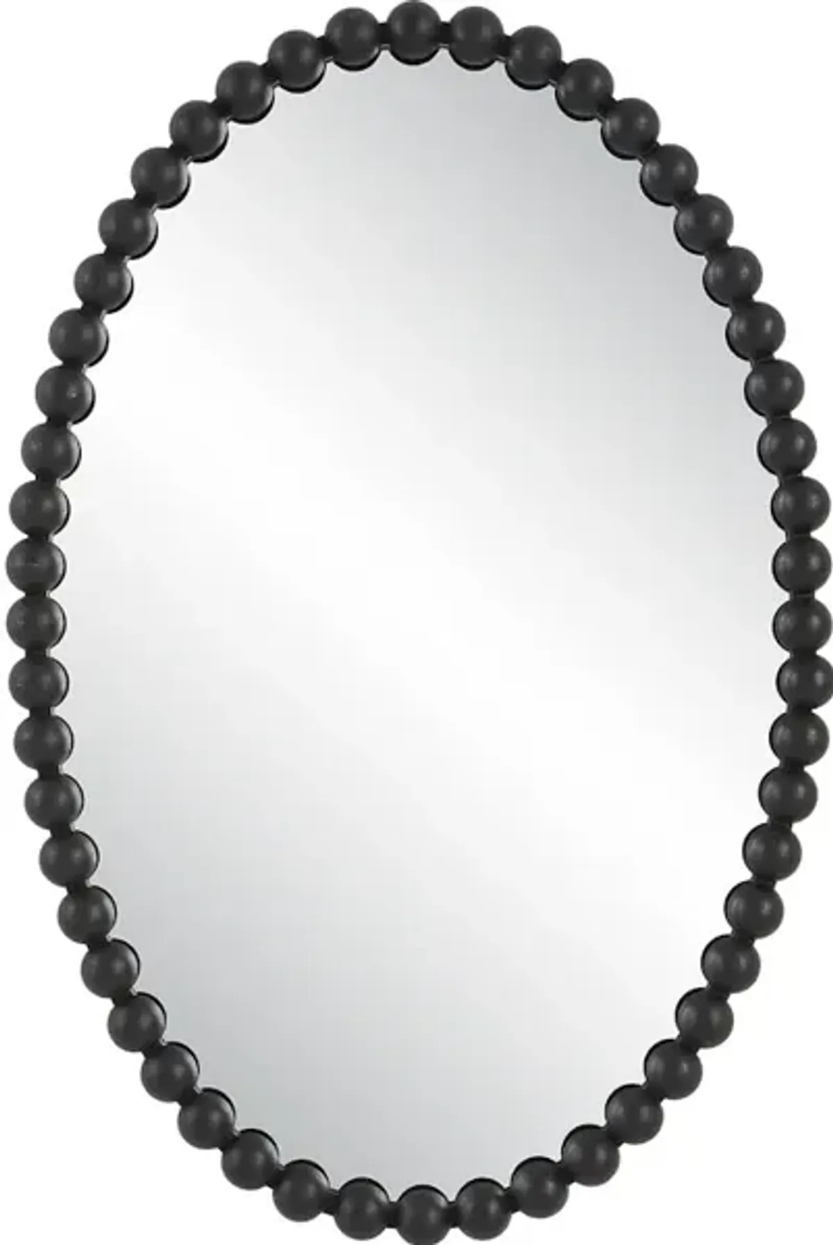 Serna Black Oval Mirror