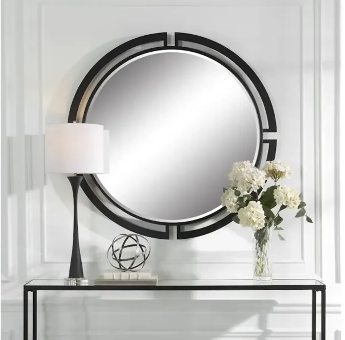 Quadrant Modern Round Mirror