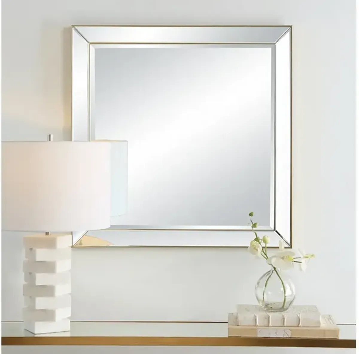 Lytton Gold Square Mirror