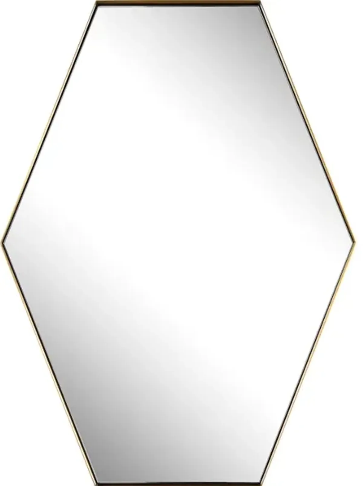 Ankara Brass Hexagon Mirror