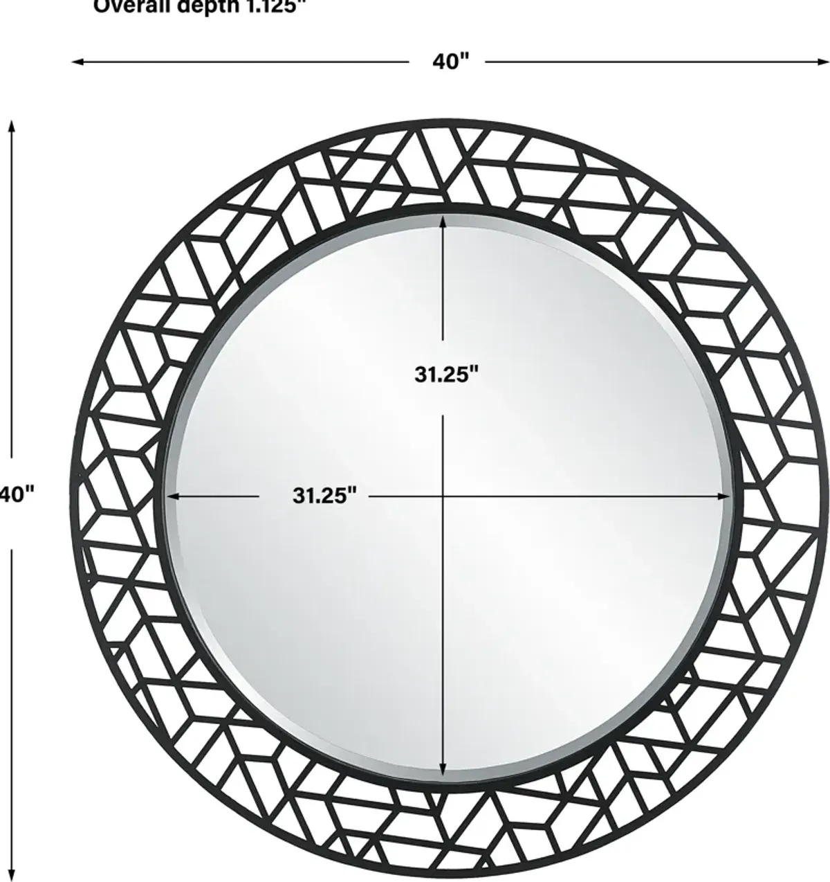 Mosaic Metal Round Mirror