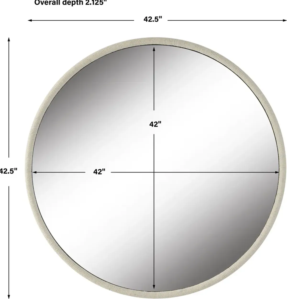 Ranchero White Round Mirror
