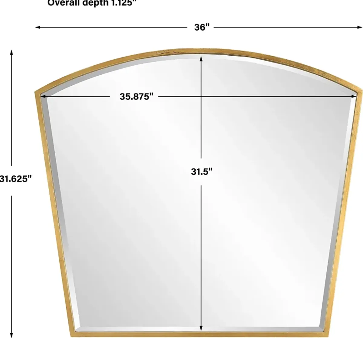 Boundary Gold Arch Mirror