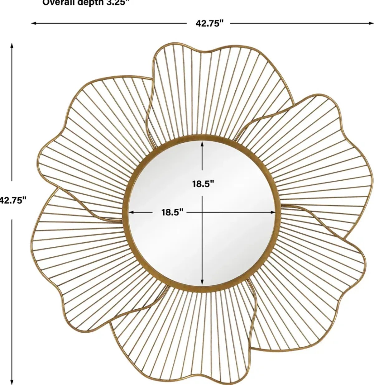 Blossom Gold Floral Mirror