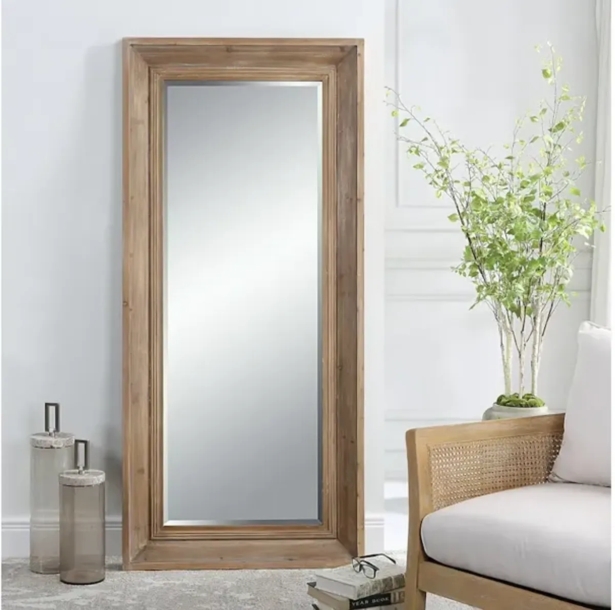 Missoula Large Natural Wood Mirror