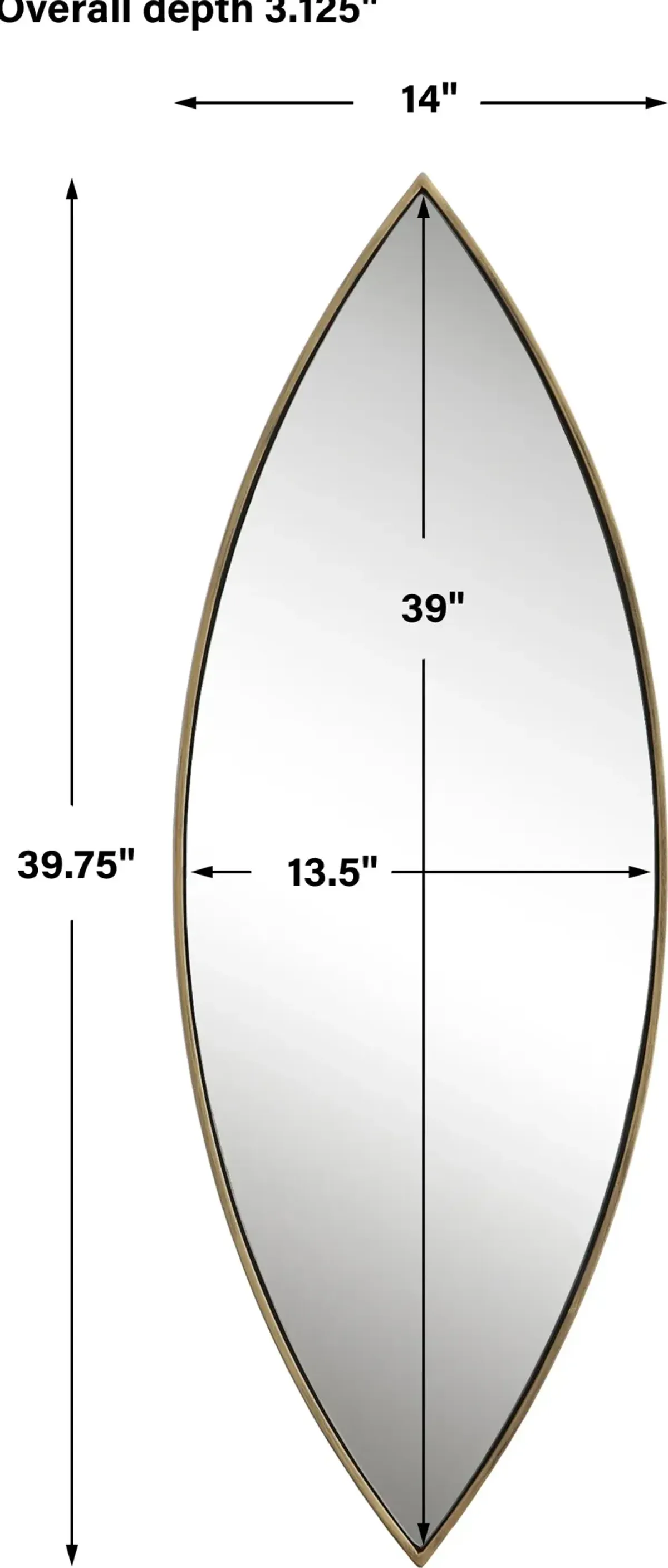 Ellipse Gold Mirror