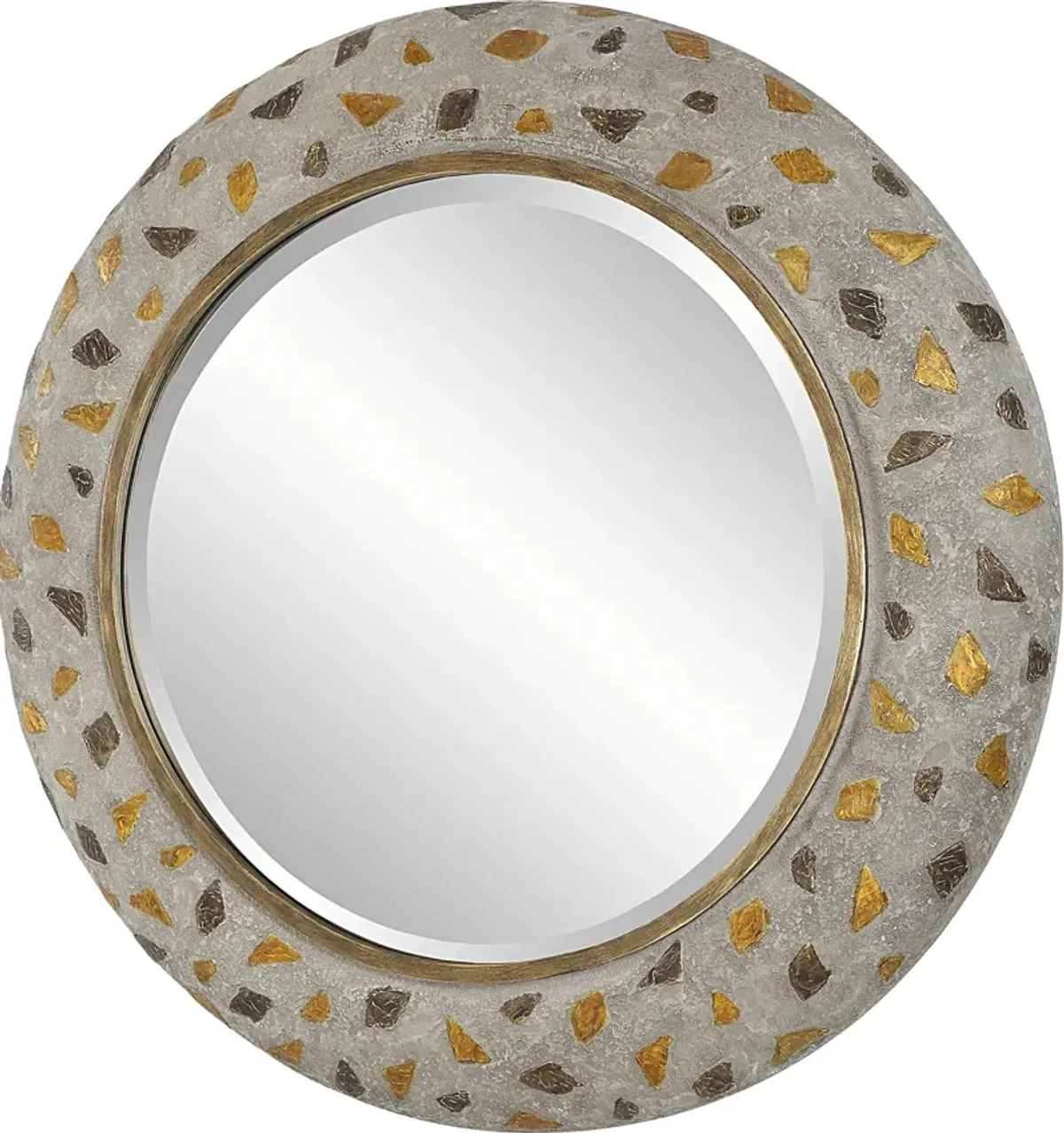Copper Terrazzo Round Mirror