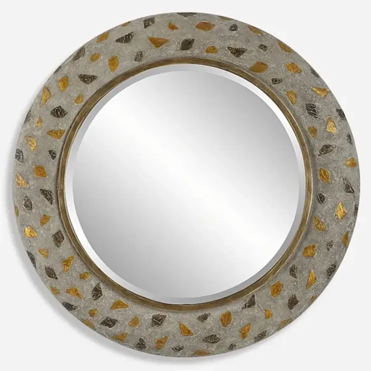 Copper Terrazzo Round Mirror