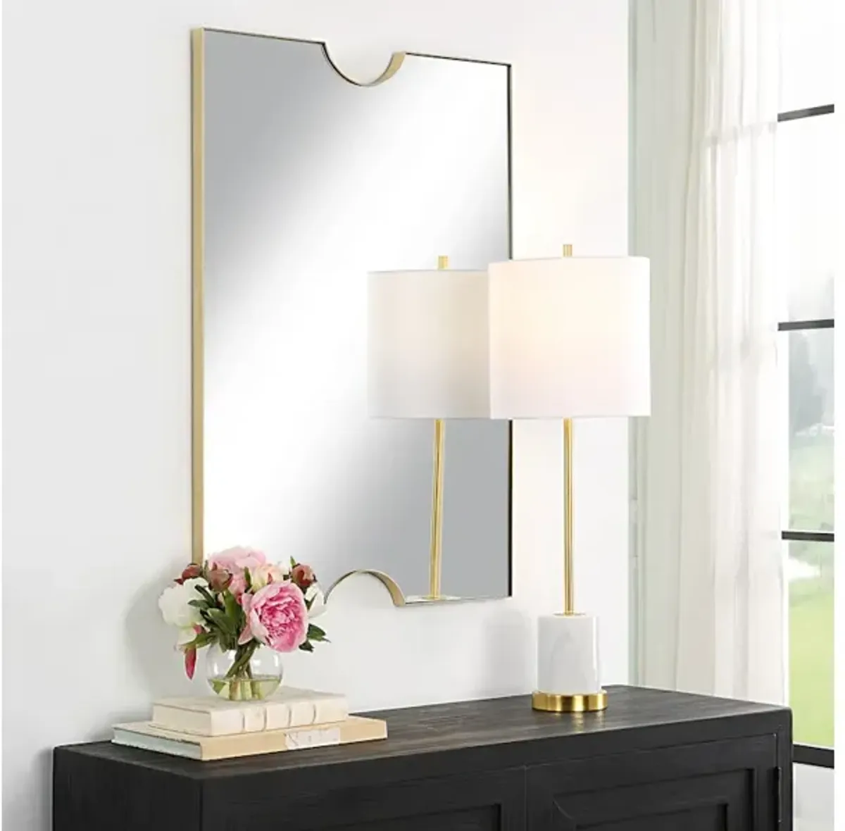 Ticket Gold Vanity Mirror