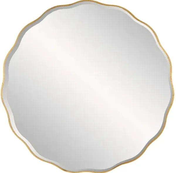 Aneta Large Gold Round Mirror