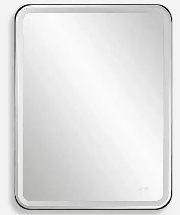 Crofton Lighted Black Large Mirror