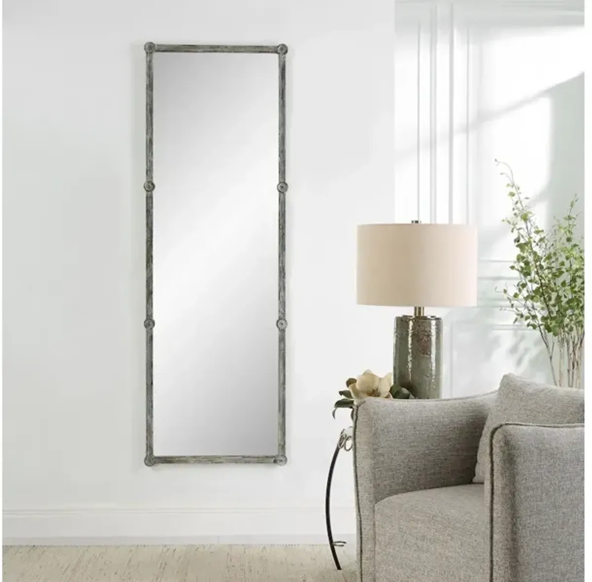 Gattola Gray Wash Dressing Mirror