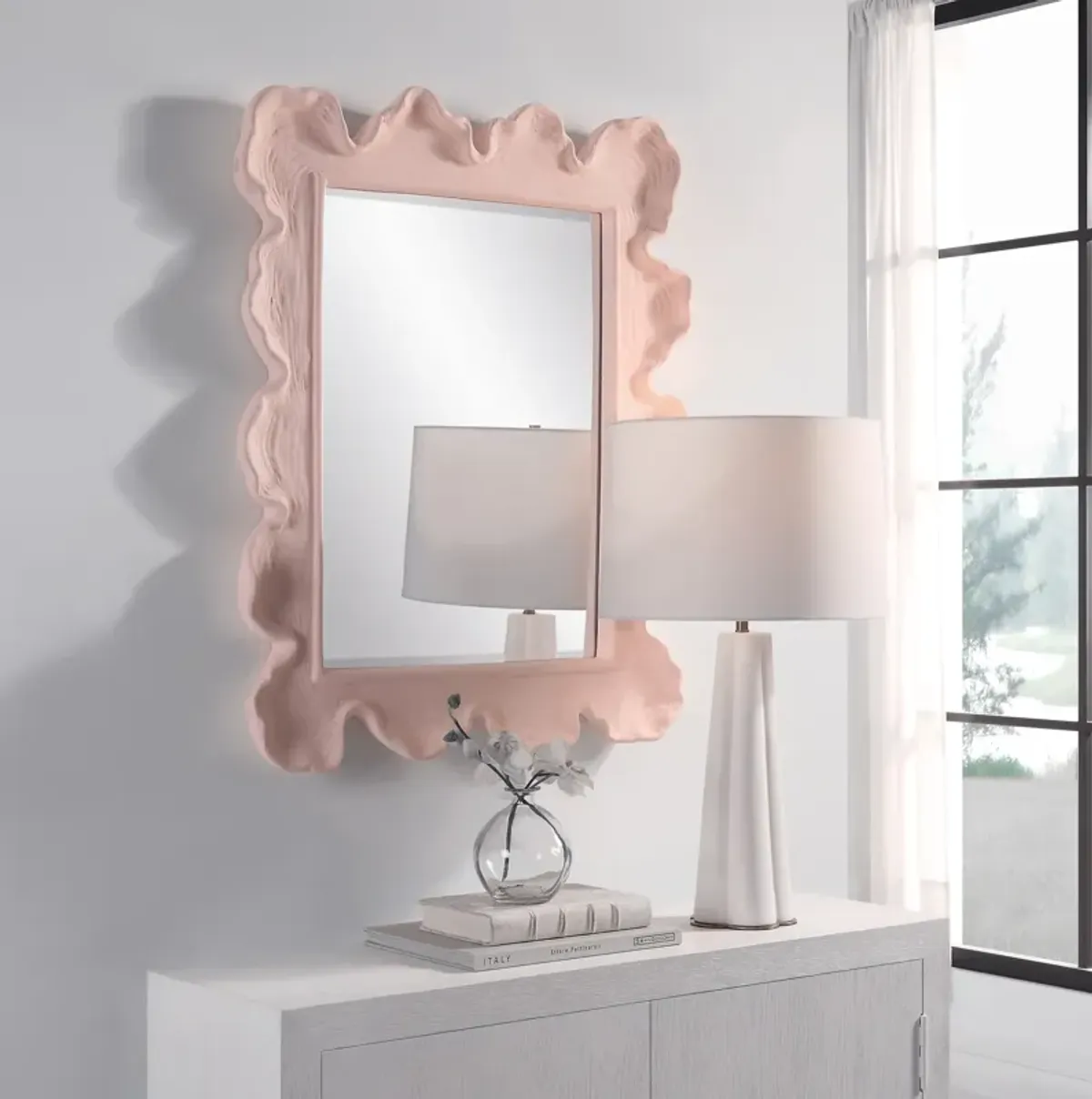 Sea Coral Pink Mirror