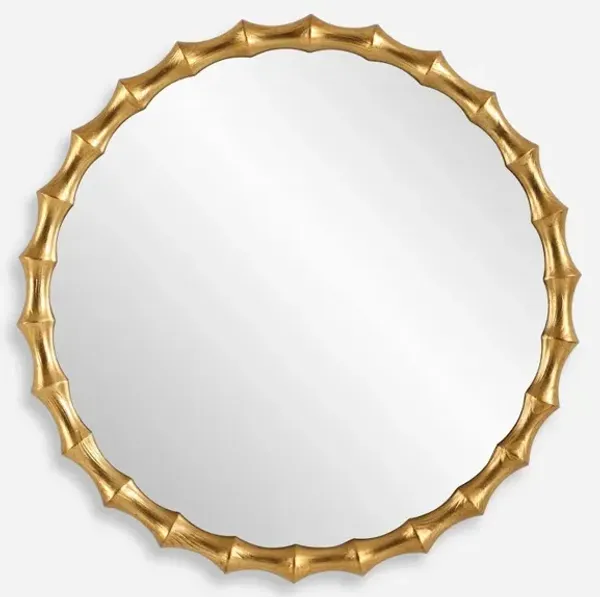 Nacala Round Gold Mirror
