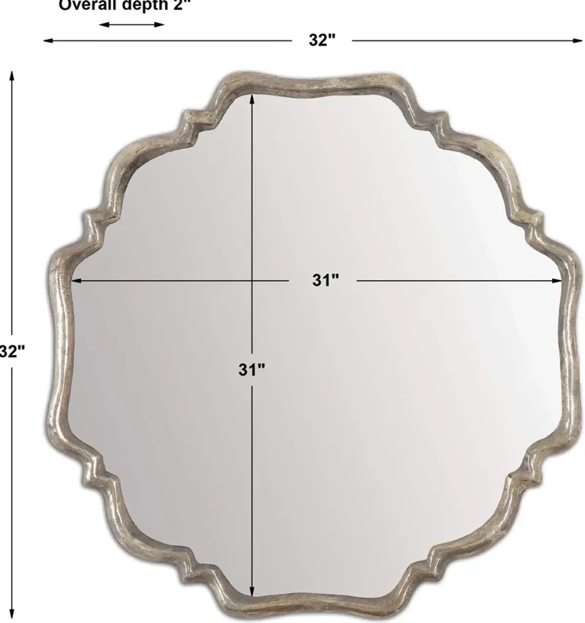 Valentia Silver Mirror